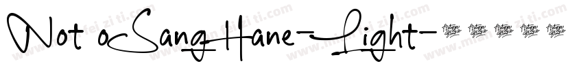 Not oSangHane-Light字体转换